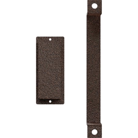 Ekena Millwork 11" Pull Handle & 6" Flush Pull for 1 3/8" Doors, Copper Vein GB6001PP3116CV